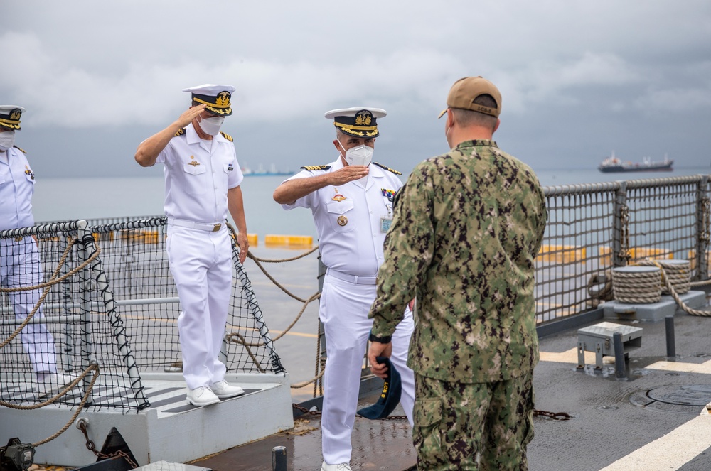 Members of Ecuadorian Navy Visit USS Milwaukee