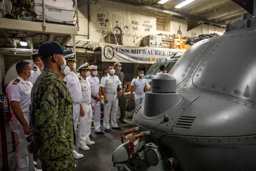 Members of Ecuadorian Navy Visit USS Milwaukee