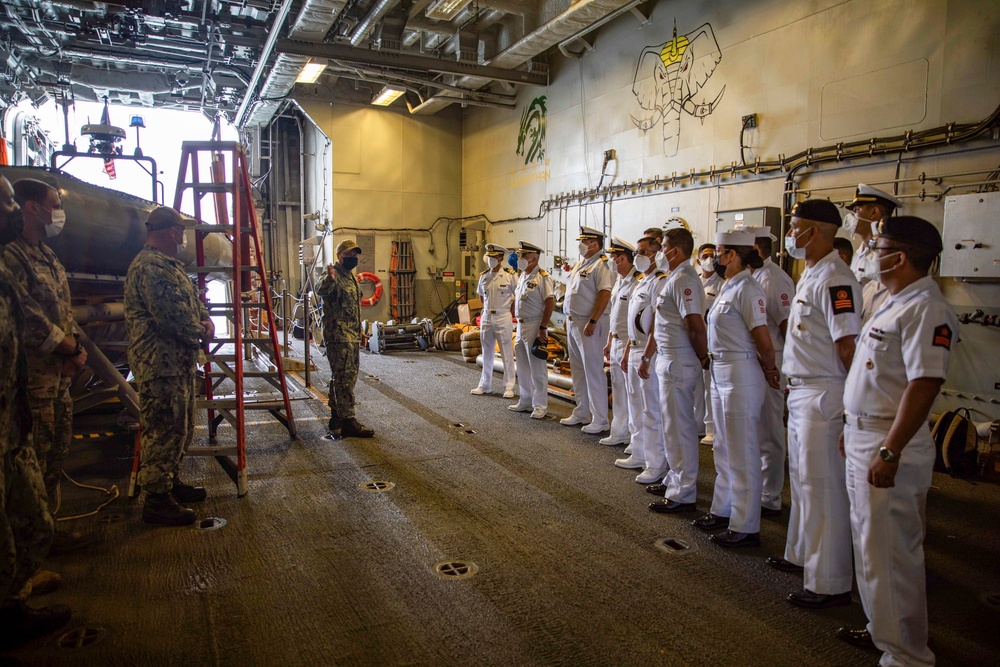 Members of Ecuadorian Navy Visit USS Milwaukee