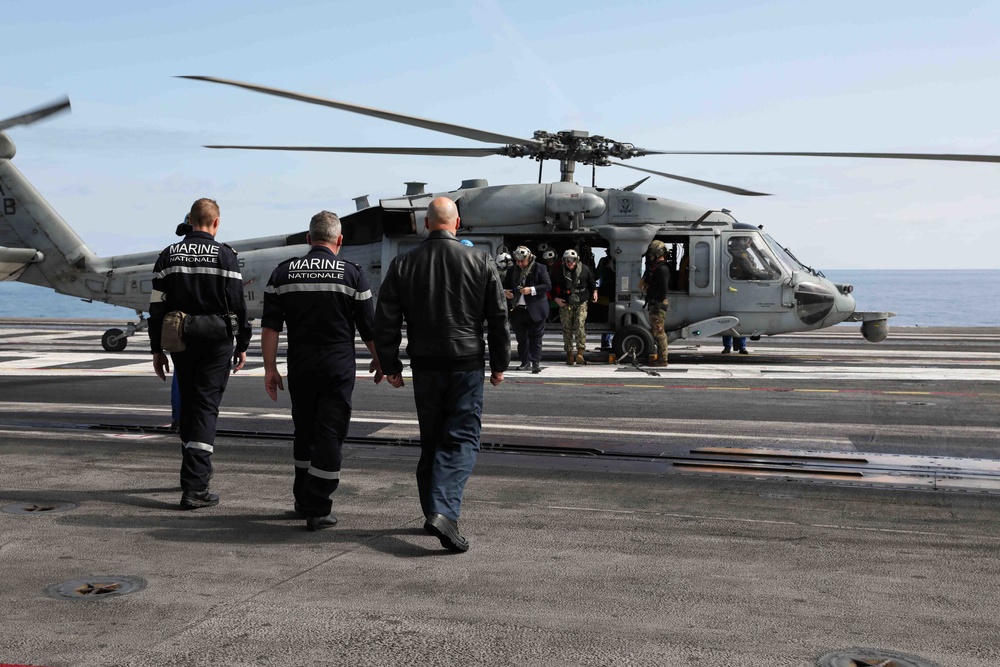 Secretary of the Navy visits French aircraft carrier Charles de Gaulle