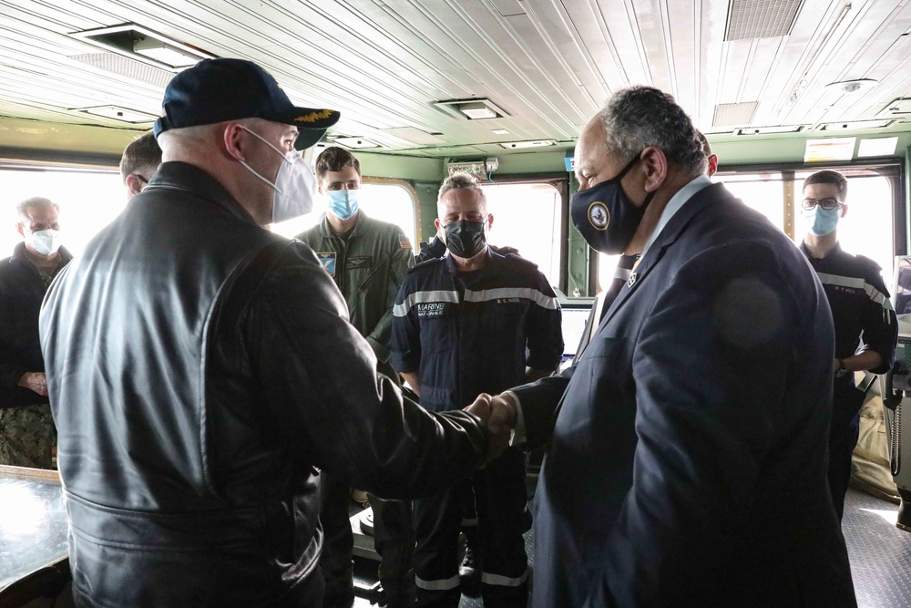 Secretary of the Navy visits French aircraft carrier Charles de Gaulle