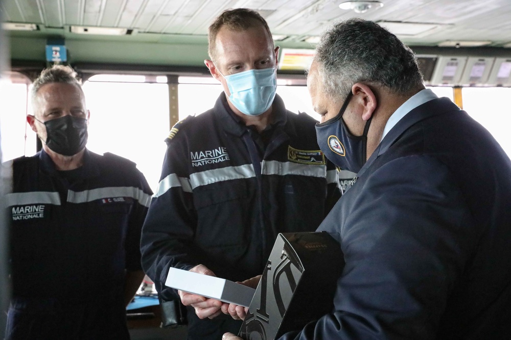 Secretary of the Navy visits French aircraft carrier Charles de Gaulle