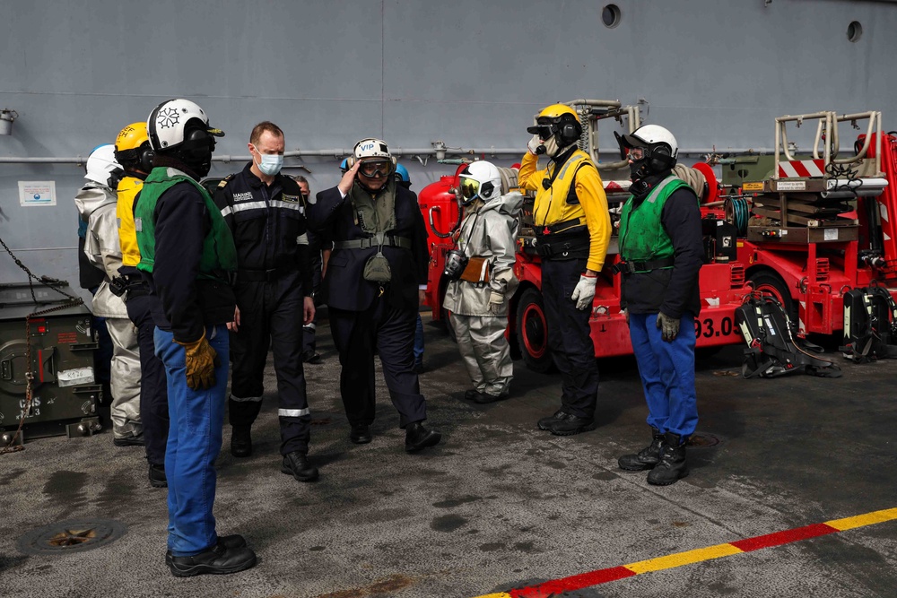 Secretary of the Navy visits French aircraft carrier Charles de Gaulle