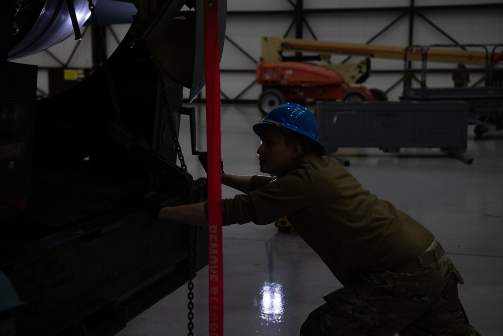 100th Maintenance Squadron Jet Engine Raise