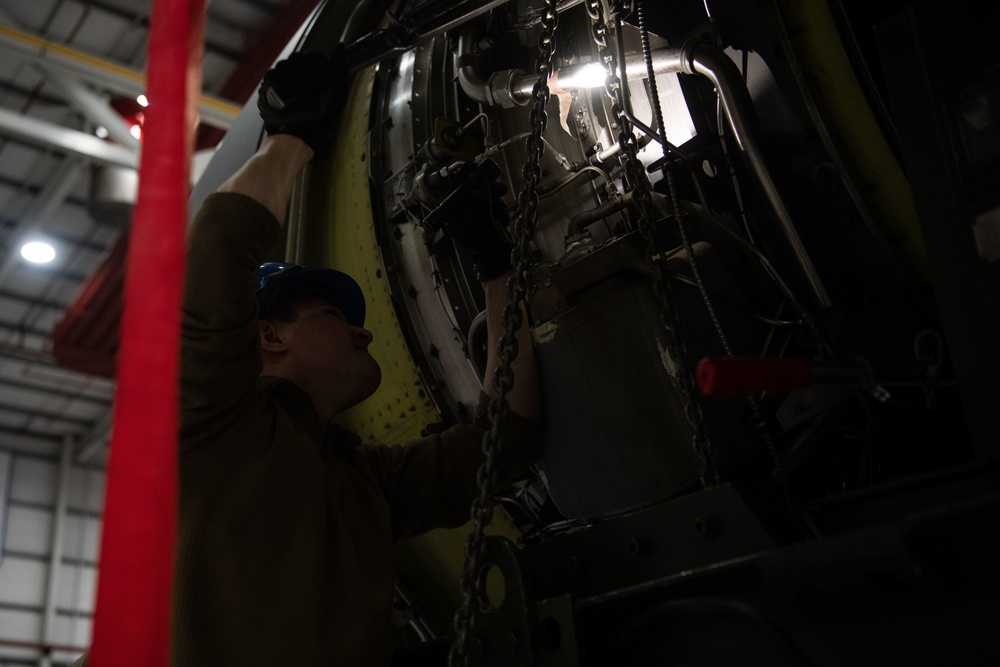 100th Maintenance Squadron Jet Engine Raise