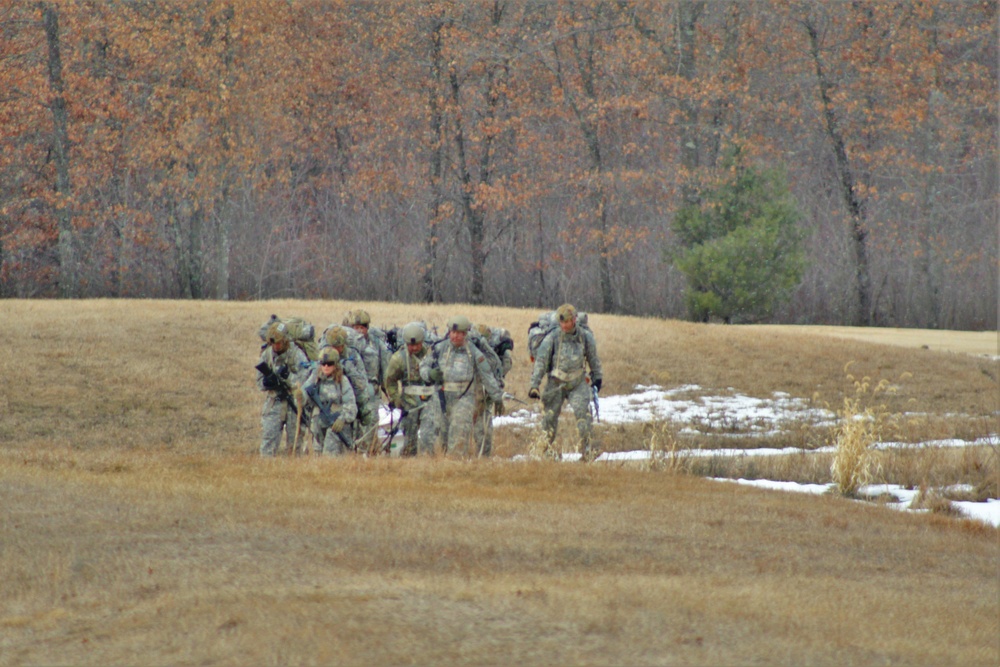 Fort McCoy Cold-Weather Operations Course students practice ahkio sled use