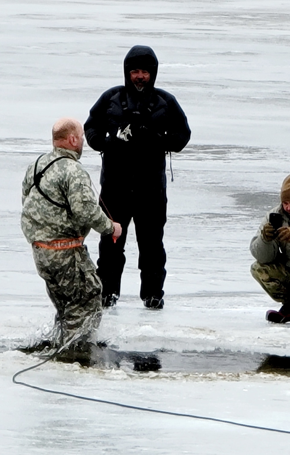 CWOC class 22-05 students jump in for cold-water immersion training