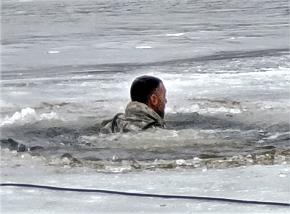 CWOC class 22-05 students jump in for cold-water immersion training at Fort McCoy