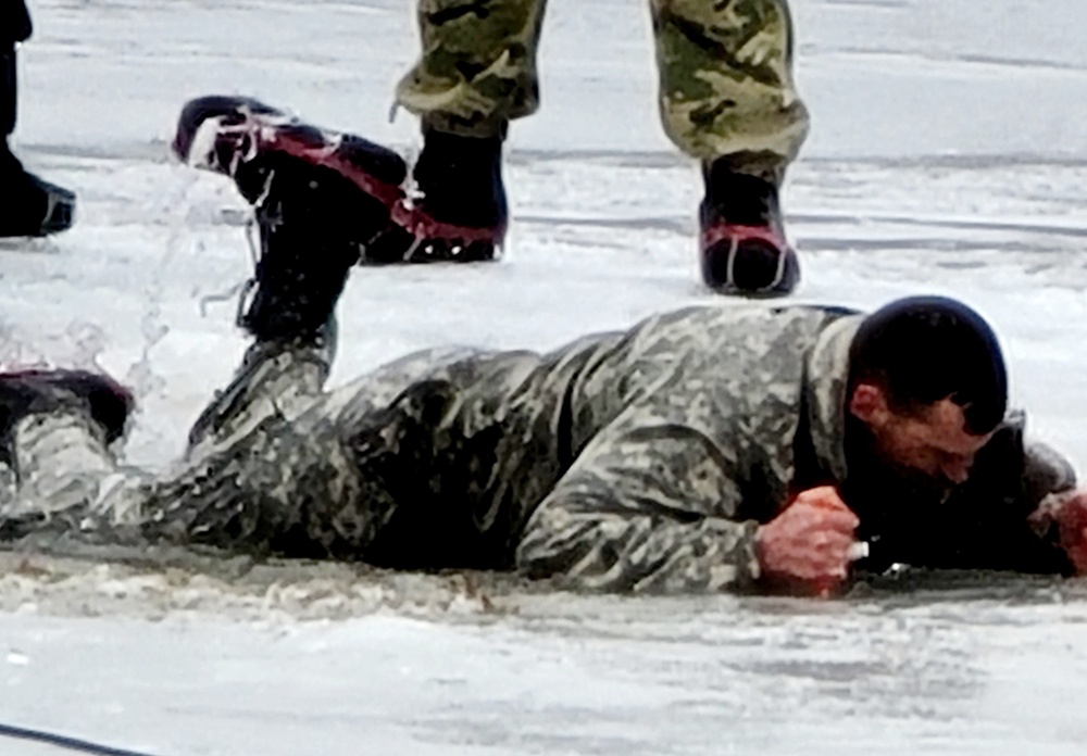 CWOC class 22-05 students jump in for cold-water immersion training at Fort McCoy