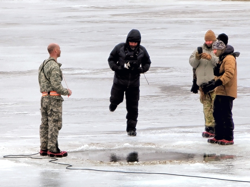 CWOC class 22-05 students jump in for cold-water immersion training at Fort McCoy