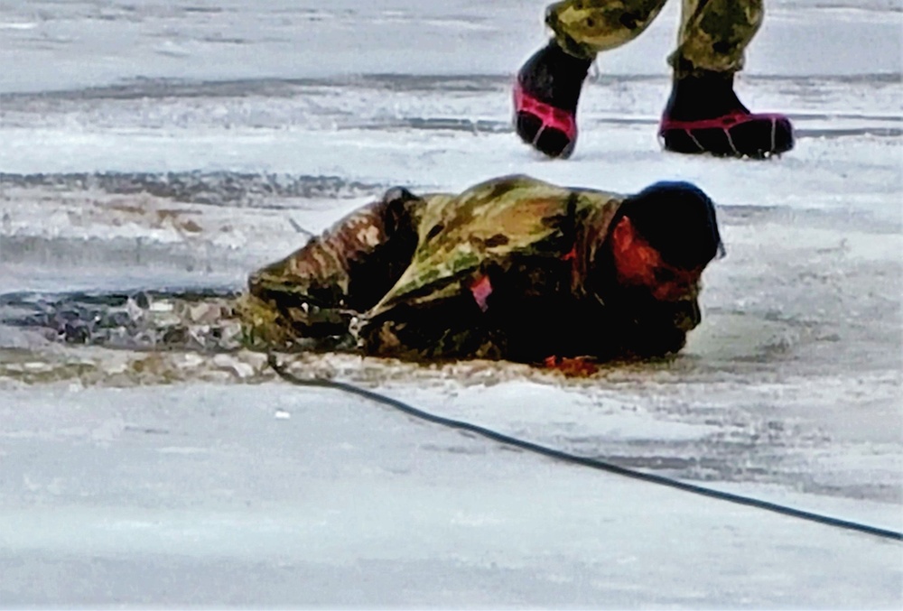 CWOC class 22-05 students jump in for cold-water immersion training at Fort McCoy