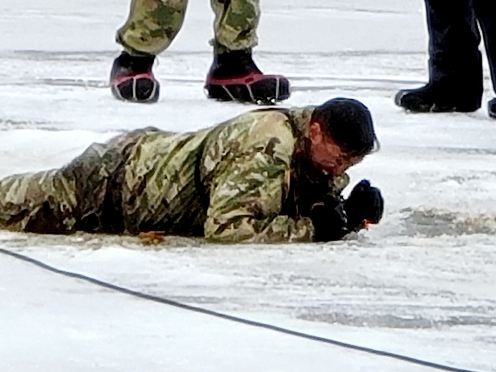 CWOC class 22-05 students jump in for cold-water immersion training at Fort McCoy