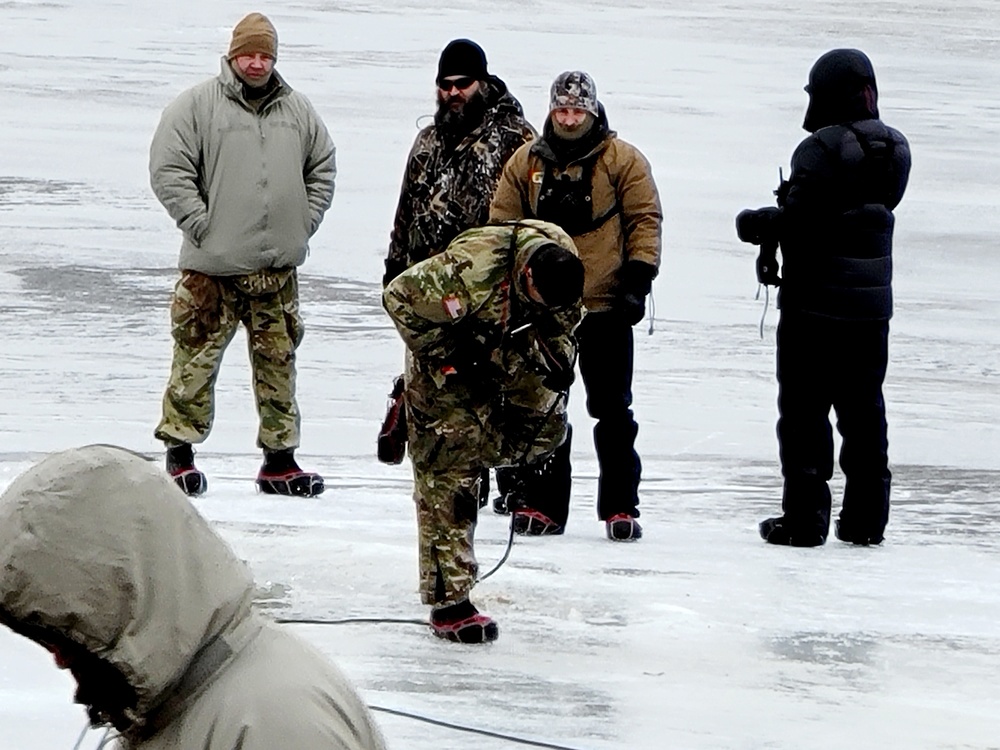 CWOC class 22-05 students jump in for cold-water immersion training at Fort McCoy