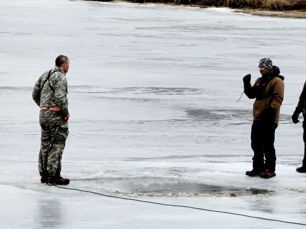 CWOC class 22-05 students jump in for cold-water immersion training at Fort McCoy