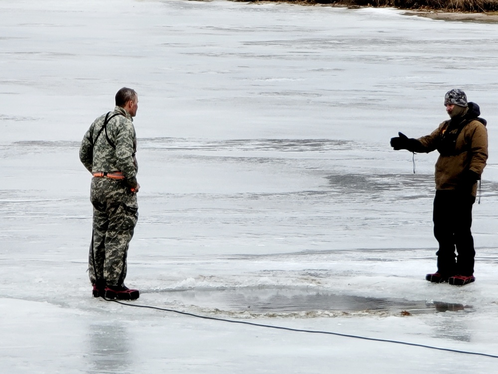 CWOC class 22-05 students jump in for cold-water immersion training at Fort McCoy