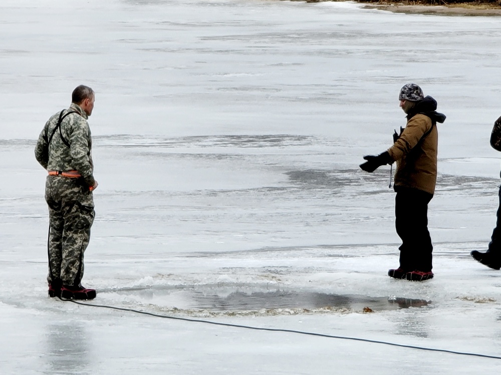 CWOC class 22-05 students jump in for cold-water immersion training at Fort McCoy