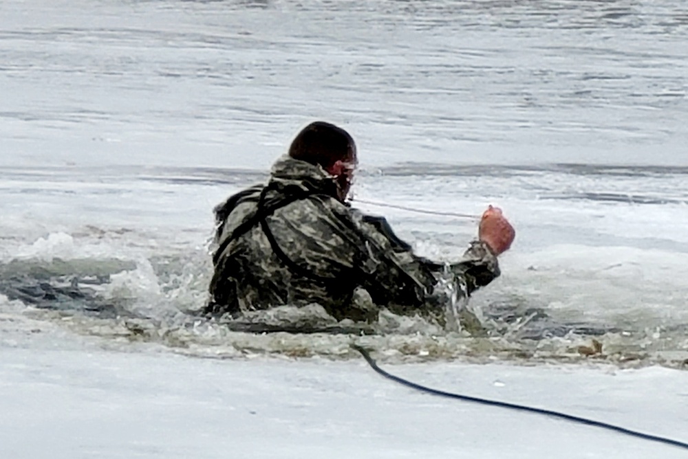 Fort McCoy Cold-Weather Operations Course students practice ahkio sled use