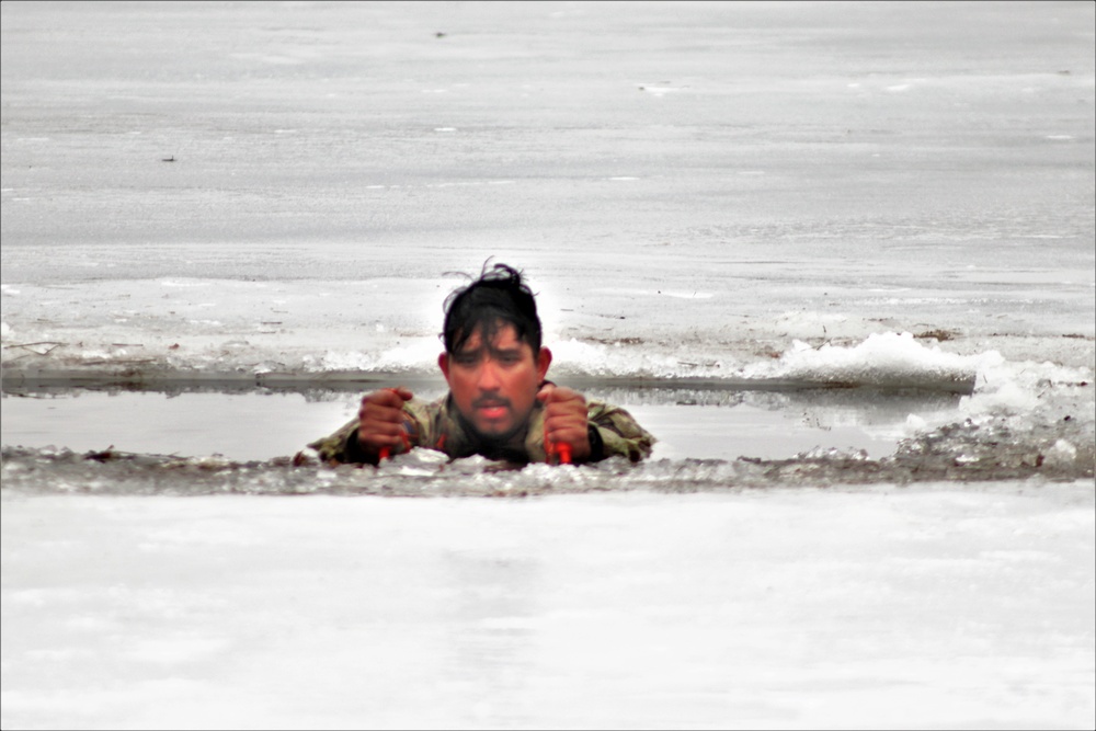 CWOC class 22-05 students jump in for cold-water immersion training at Fort McCoy