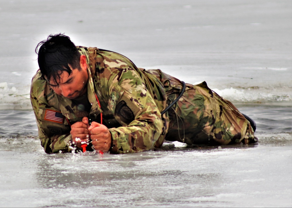 CWOC class 22-05 students jump in for cold-water immersion training at Fort McCoy