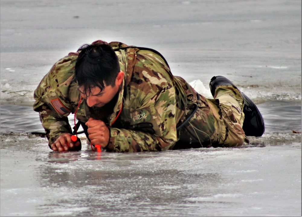 CWOC class 22-05 students jump in for cold-water immersion training at Fort McCoy