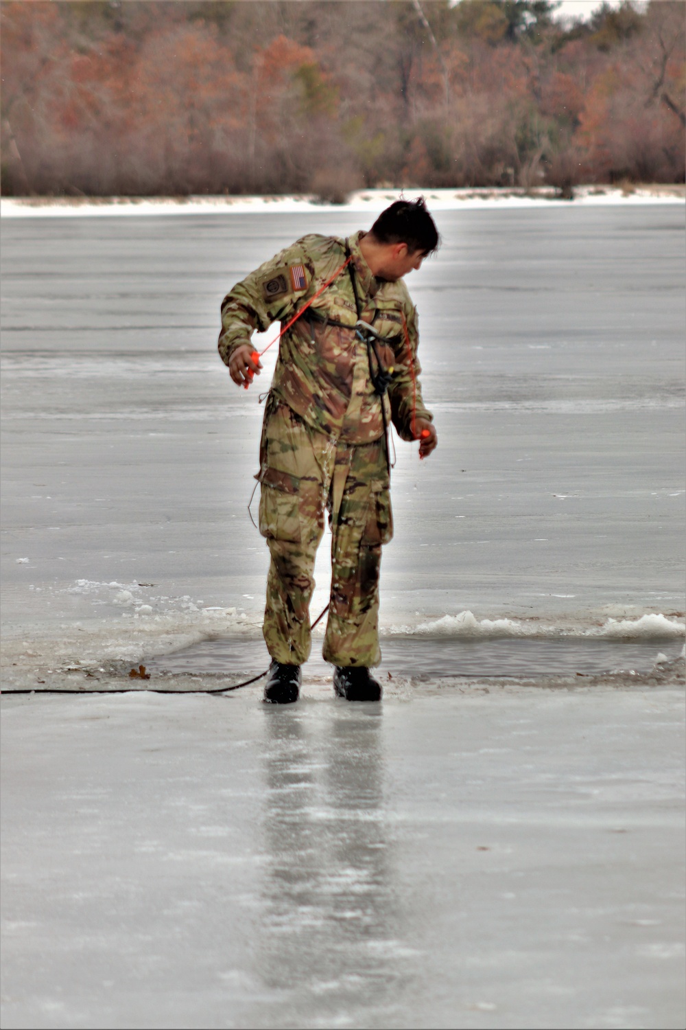 CWOC class 22-05 students jump in for cold-water immersion training at Fort McCoy