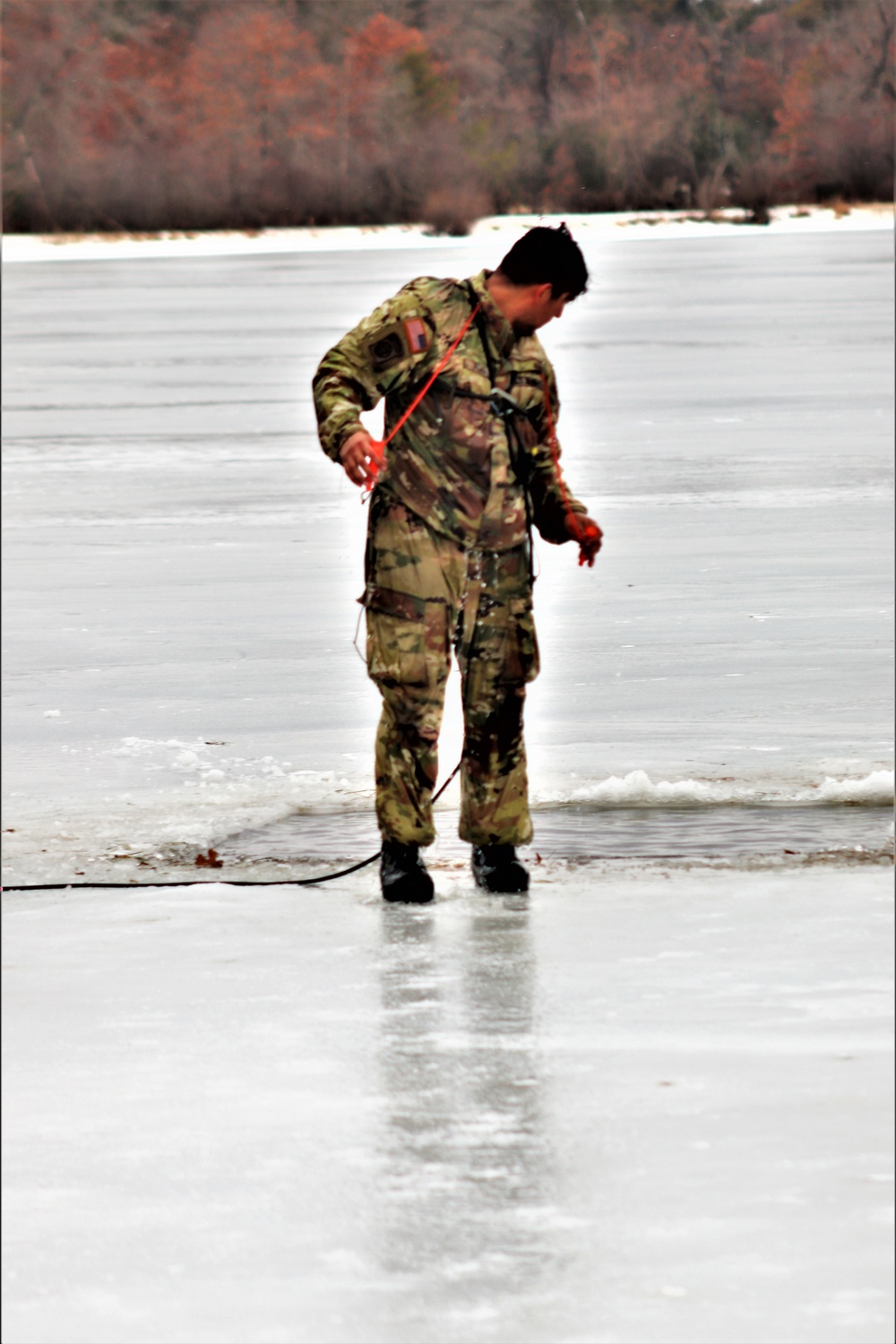 CWOC class 22-05 students jump in for cold-water immersion training at Fort McCoy