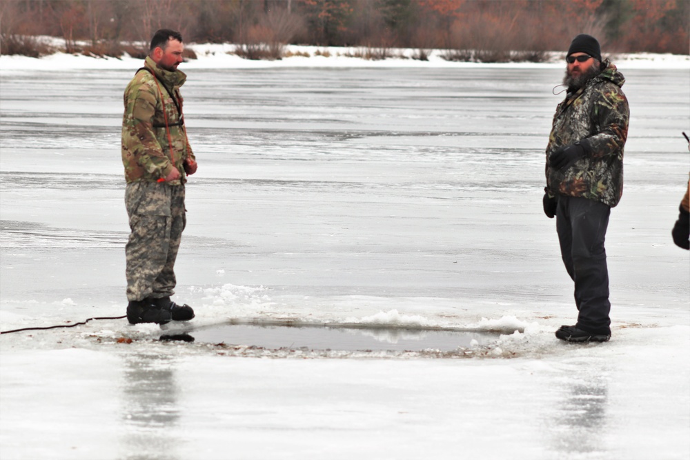 CWOC class 22-05 students jump in for cold-water immersion training at Fort McCoy