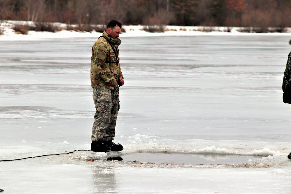 CWOC class 22-05 students jump in for cold-water immersion training at Fort McCoy