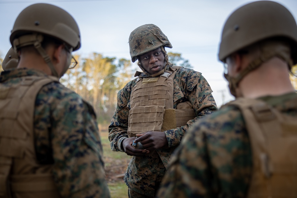 Combat Logistics Battalion 451 Grenade Range on Camp Lejeune