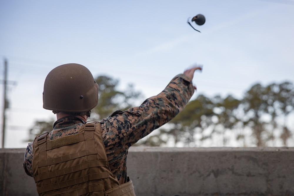 Combat Logistics Battalion 451 Grenade Range on Camp Lejeune