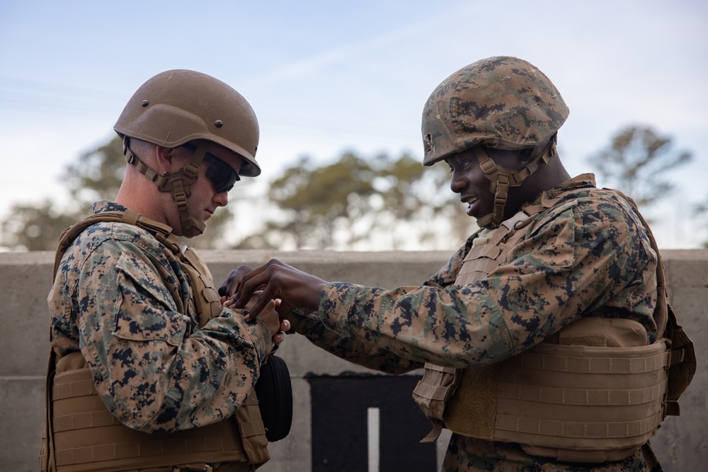 Combat Logistics Battalion 451 Grenade Range on Camp Lejeune