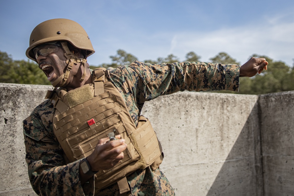 Combat Logistics Battalion 451 Grenade Range on Camp Lejeune