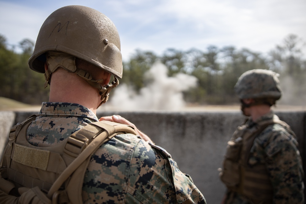 Combat Logistics Battalion 451 Grenade Range on Camp Lejeune