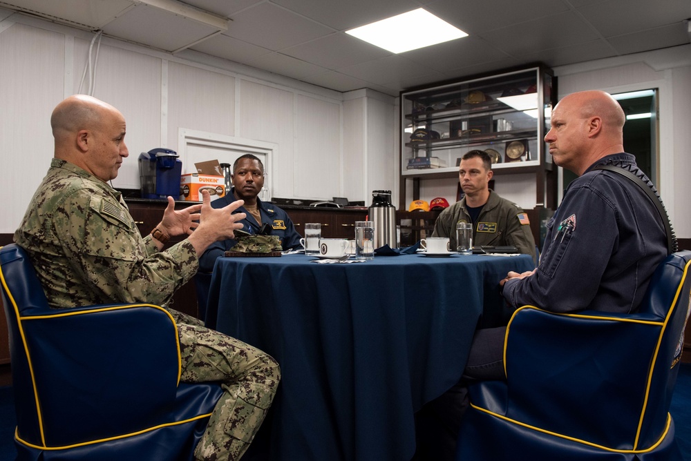 MCPON Russell Smith visits USS Bataan (LHD 5)