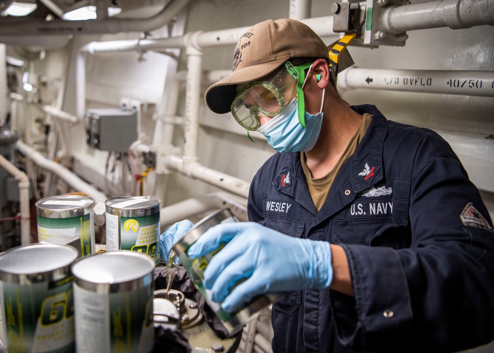 USS Dewey Daily Maintenance, Operations