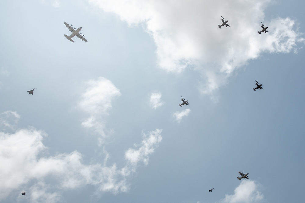 Coalition Forces Flyover Camp Lemonnier