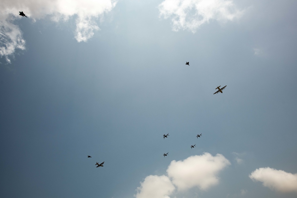 Coalition Forces Flyover Camp Lemonnier