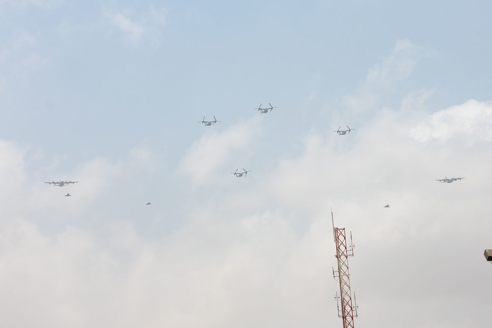 Coalition Forces Flyover Camp Lemonnier