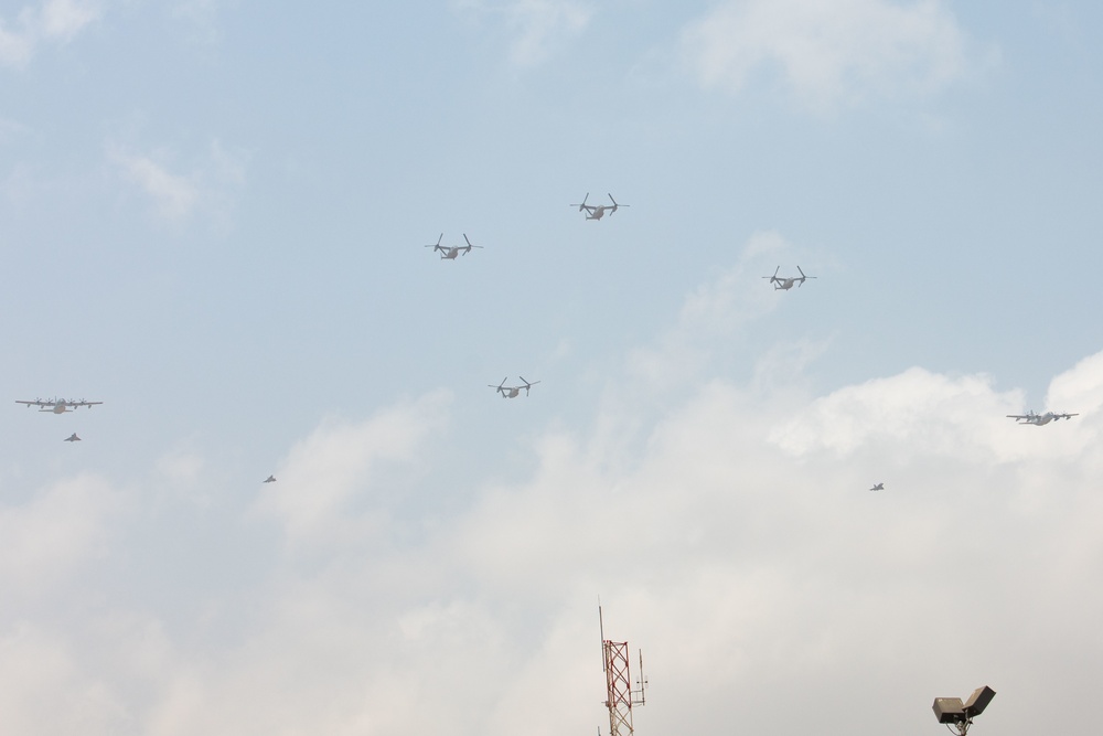 Coalition Forces Flyover Camp Lemonnier