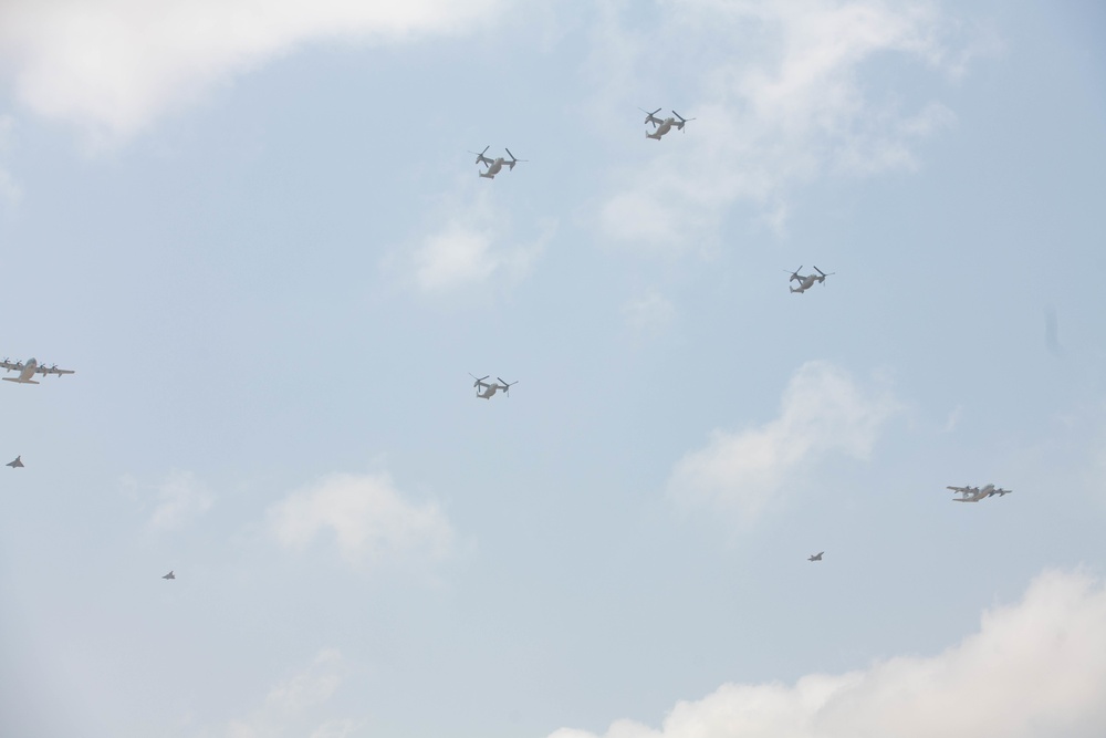 Coalition Forces Flyover Camp Lemonnier