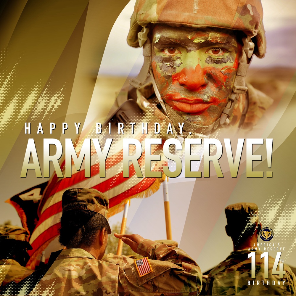 U.S. Army Reserve 114th Birthday Social Media Graphic