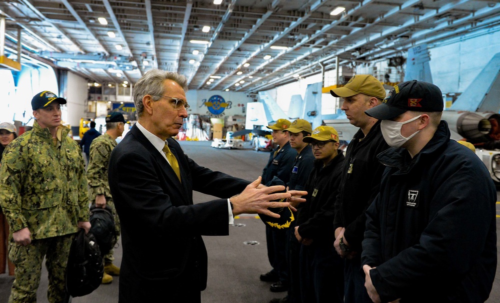 The Harry S. Truman Carrier Strike Group is on a scheduled deployment in the U.S. Sixth Fleet area of operations in support of naval operations to maintain maritime stability and security.