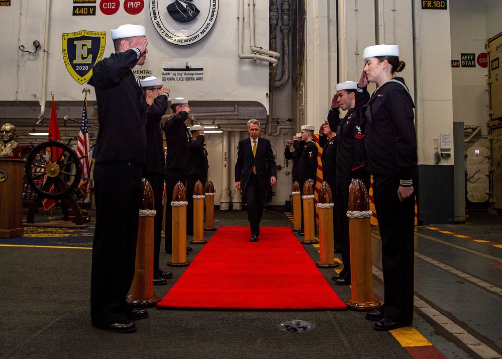 The Harry S. Truman Carrier Strike Group is on a scheduled deployment in the U.S. Sixth Fleet area of operations in support of naval operations to maintain maritime stability and security.