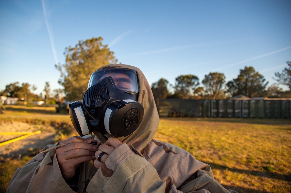 US Navy Seabees with NMCB-5 learn military tactics