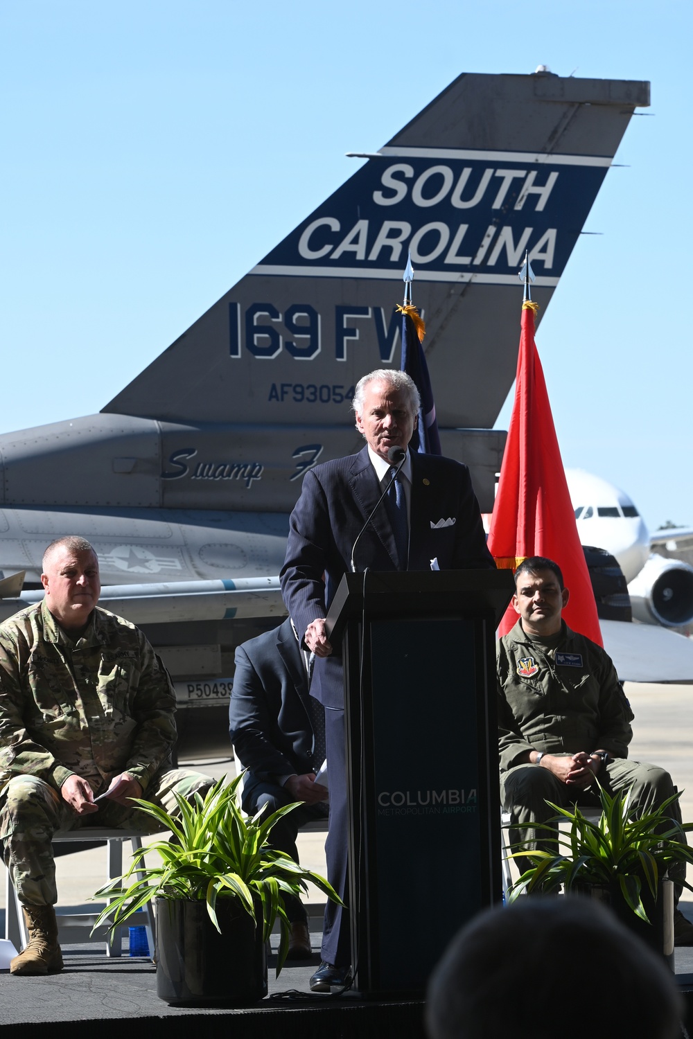South Carolina Air National Guard press conference at Columbia Metropolitan Airport
