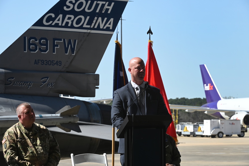 South Carolina Air National Guard press conference at Columbia Metropolitan Airport