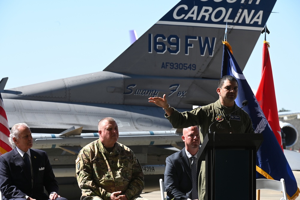 South Carolina Air National Guard press conference at Columbia Metropolitan Airport