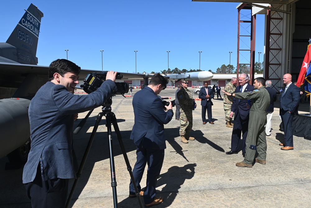 South Carolina Air National Guard press conference at Columbia Metropolitan Airport