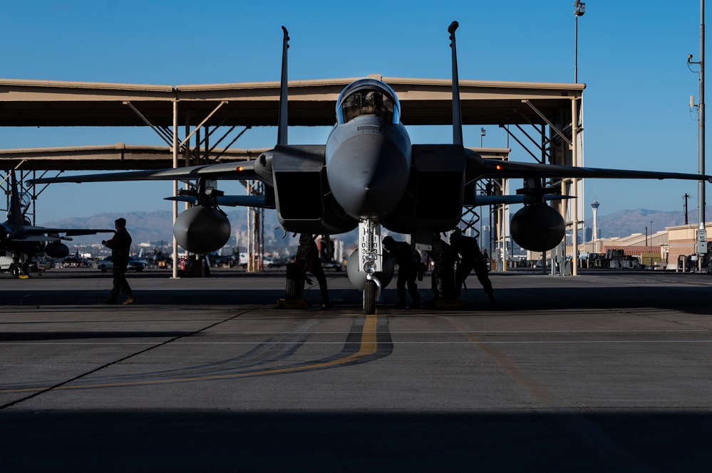 F-15C Depart Nellis AFB for Eglin assignment