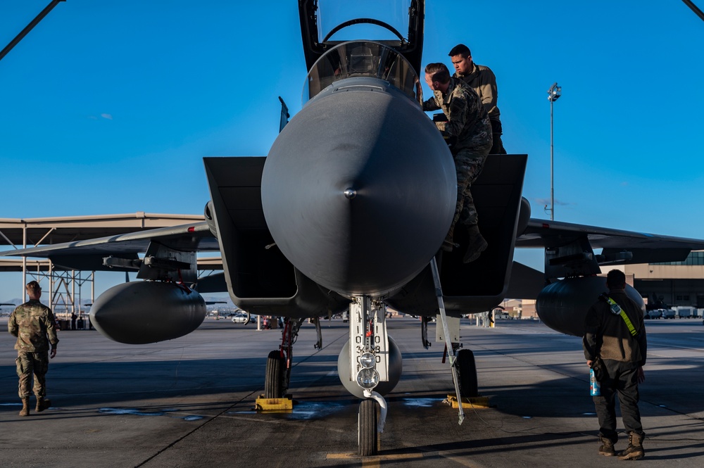 F-15C Depart Nellis AFB for Eglin assignment